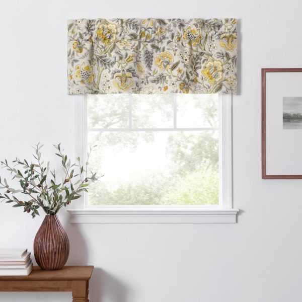 Ellis Curtain Regency Straight 3 Rod Pocket Valances for Windows 50 x 15 Grey - 图片 2