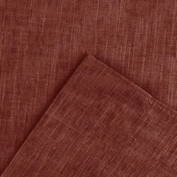 Ellis Curtain Lisa Solid Color Poly Cotton 3 Rod Pocket Duck Fabric Tailored Panel Pair with Ties Red - 图片 9