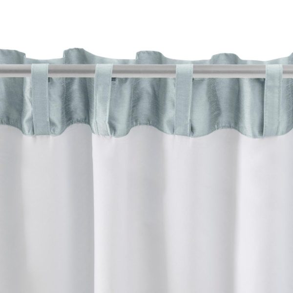 Ellis Curtain Luna Faux-Silk Rod Pocket/Back Tab Tailored Pairs - Blue - 图片 8