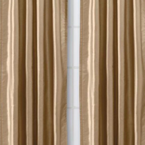 Ellis Curtain Luna Faux-Silk Rod Pocket/Back Tab Tailored Pairs - Taupe - 图片 10
