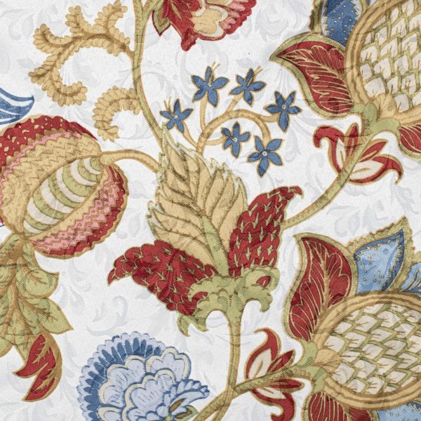 Ellis Cambridge Lined Jacquard Pinch Pleat Jacobean Floral Print Multicolor Drapery 2-Piece Curtain Panels - 图片 8