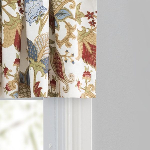 Ellis Cambridge Lined Jacquard Rod Pocket Window Valance 80W x 15L - 图片 3
