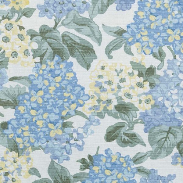 Ellis Hydrangea Classic Pattern Printed 1.5 Rod Pocket Window Tailored Tiers Blue - 图片 2