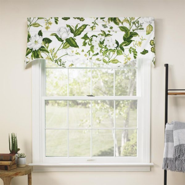 Ellis Curtain Whitfield Lined Scallop 3 Rod Pocket Valances for Windows 50 x 15 Clover - 图片 2