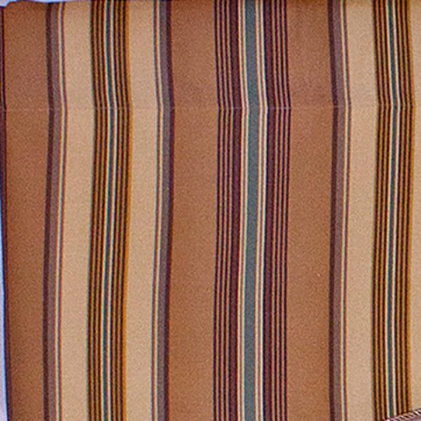 RLF Home Daria Stripe Corded Arch 100% Cotton with Fully Lined 3 Rod Pocket Valnance for Windows 50 x 17 Saddle - 图片 4