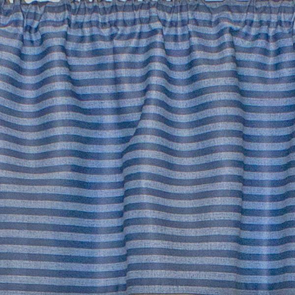RLF Home Serpentine Tailored 100% Cotton with Fully Lined 3 Rod Pocket Valnance for Windows 50 x 14 Sky - 图片 4