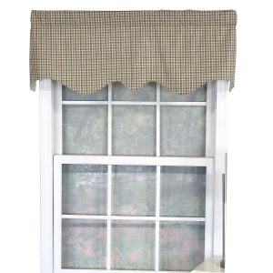 RLF Home Gee Regal 100% Cotton with Fully Lined 3 Rod Pocket Valnance for Windows 50 x 17 Gray