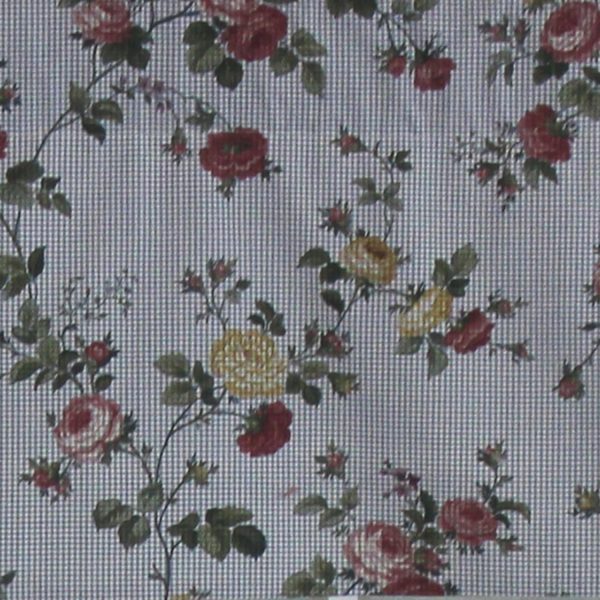 RLF Home Flower Grid Tailored 100% Cotton with Fully Lined 3 Rod Pocket Valnance for Windows 50 x 14 Chetwode - 图片 4