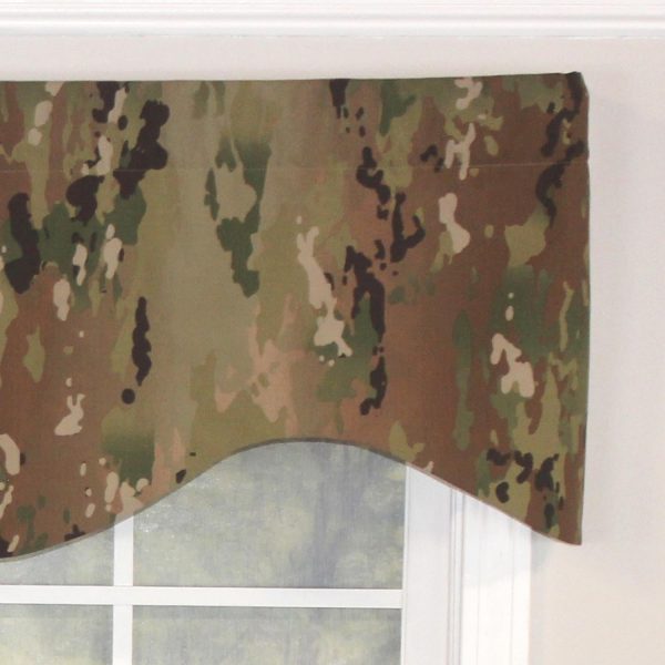 RLF Home Cloak Cornice 100% Cotton with Fully Lined 3 Rod Pocket Valnance for Windows 50 x 17 Green - 图片 3