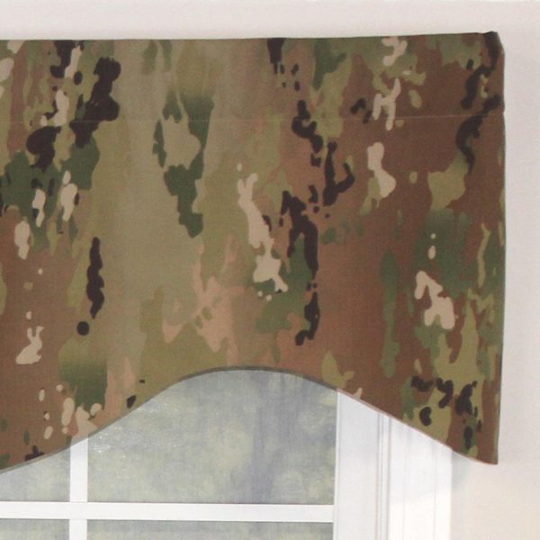 RLF Home Cloak Cornice 100% Cotton with Fully Lined 3 Rod Pocket Valnance for Windows 50 x 17 Green - 图片 5