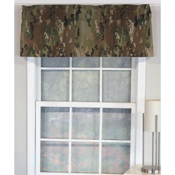 RLF Home Cloak Tailored 100% Cotton with Fully Lined 3 Rod Pocket Valnance for Windows 50 x 14 Green - 图片 2