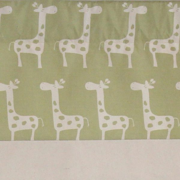 RLF Home Girafee Banded 100% Cotton with Fully Lined 3 Rod Pocket Valnance for Windows 50 x 15 Fern - 图片 4