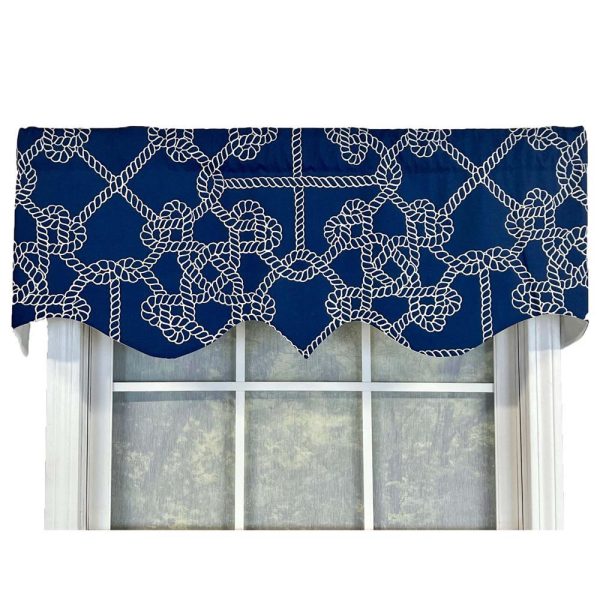 Knotty Regal Style All Season 3 Rod Pocket Valance 50 x 17 Blue by RLF Home