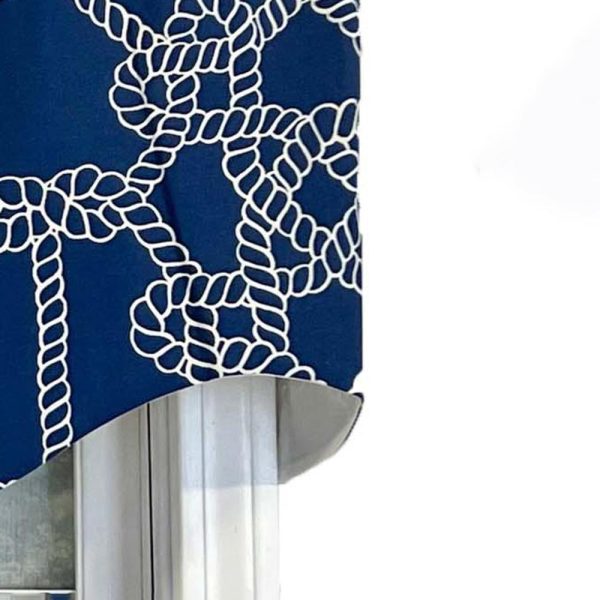 Knotty Regal Style All Season 3 Rod Pocket Valance 50 x 17 Blue by RLF Home - 图片 3