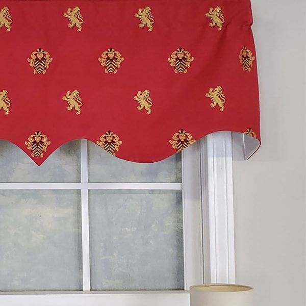 RLF Home Modern Design Classic Medieval Regal Valance  50 x 17 Vermillion Red - 图片 3