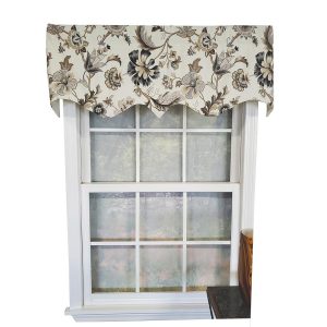 RLF Home Tannzibar Regal 3 Rod Pocket Lining Luxurious and Elegant Window Treatment Valance 50 x 17 Gray