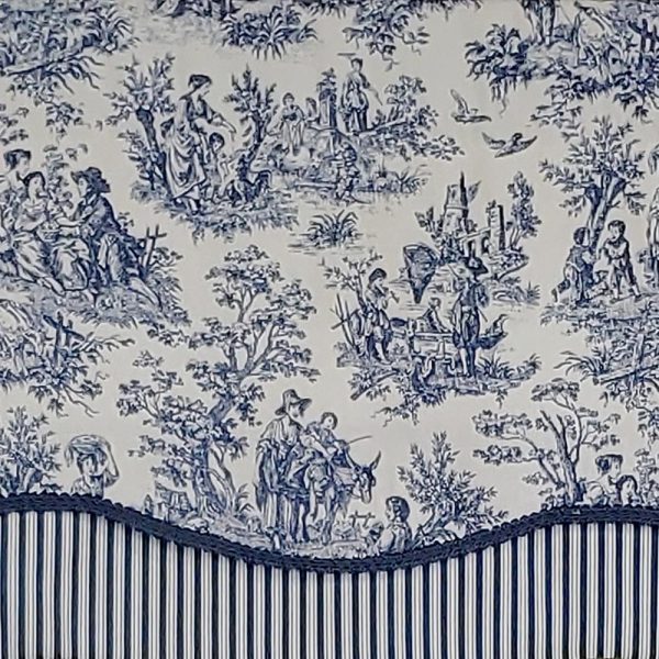 RLF Home Waverly Glory 3 Rod Pocket Lining Luxurious and Elegant Window Treatment Valance 50 x 16 Blue - 图片 4