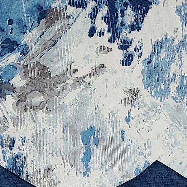 RLF Home Storm Petticoat 3 Rod Pocket Lining Luxurious and Elegant Window Treatment Valance 50 x 15 Blue - 图片 4