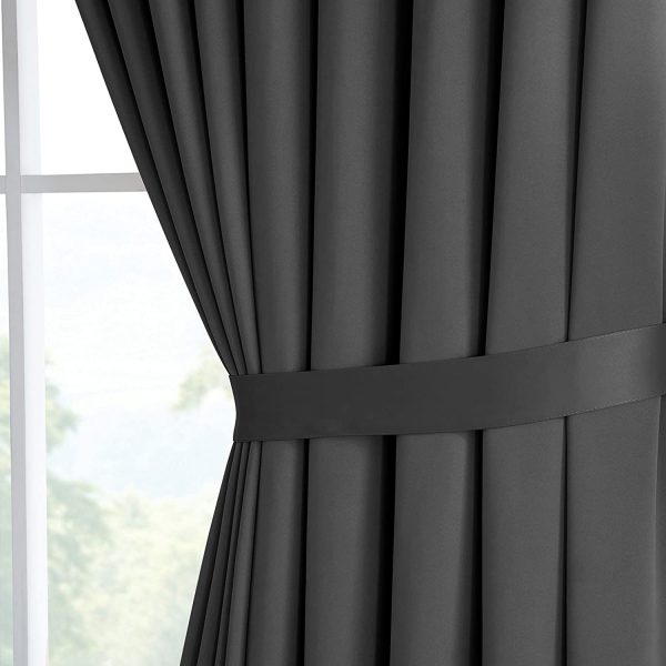 Dark Grey Blackout Curtains - 图片 2