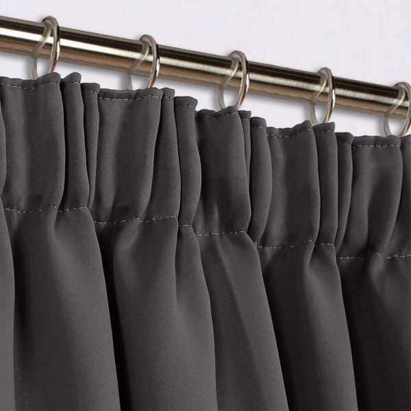 Blackout Thermal Pencil Pleat Curtains Grey - 图片 2