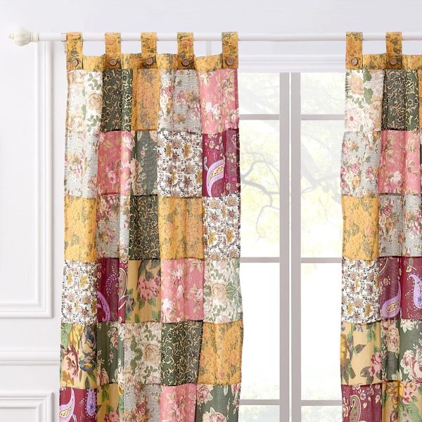 Greenland Home Fashion Antique Chic Window Panel Pair - Multi 42x84 - 图片 4