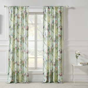 Pavona Enchanted Garden Curtain Panels with Tiebacks 84 by Greenland Home Fashions