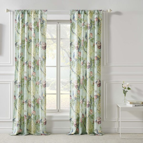 Pavona Enchanted Garden Curtain Panels with Tiebacks 84 by Greenland Home Fashions