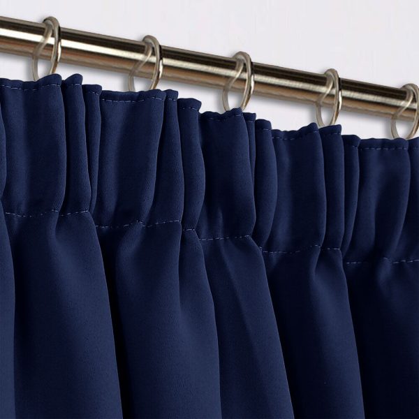 Pencil Pleat Blackout Curtains Navy - 图片 2
