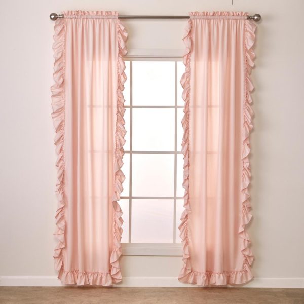 SKL Home By Saturday Knight Ltd Sarah Window Curtain Panel Pair - 2-Pack - Blush - 图片 2