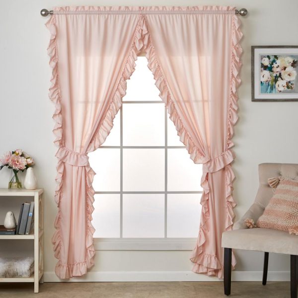 SKL Home By Saturday Knight Ltd Sarah Window Curtain Panel Pair - 2-Pack - Blush - 图片 7