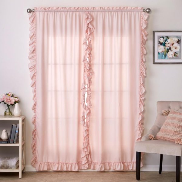 SKL Home By Saturday Knight Ltd Sarah Window Curtain Panel Pair - 2-Pack - Blush - 图片 8