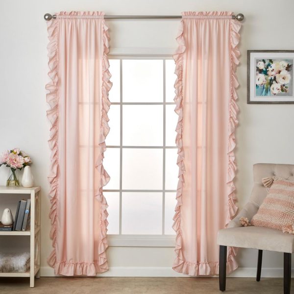 SKL Home By Saturday Knight Ltd Sarah Window Curtain Panel Pair - 2-Pack - Blush - 图片 6