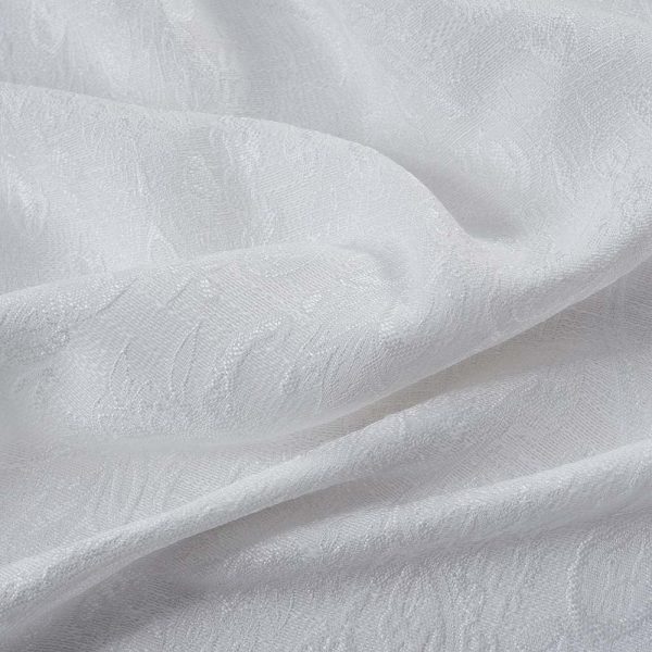 RT Designers Collection Bridgeport Jacquard High Quality Light Filtering Grommet Curtain Panel 54 x 90 White - 图片 4