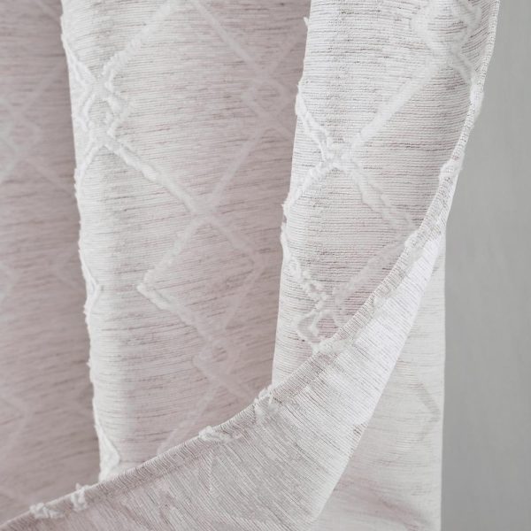 RT Designers Collection Connor Jacquard Premium & Stylish Grommet Panel 54 x 84 Beige