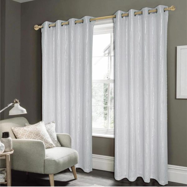 RT Designers Collection Iceland Metallic Grommet Panel Silver - 图片 3