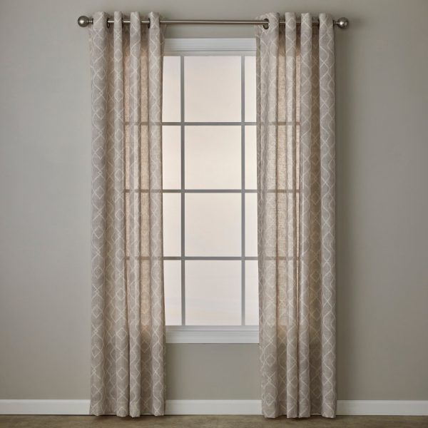 SKL Home By Saturday Knight Ltd Chainlink Window Curtain Panel - Linen - 图片 6