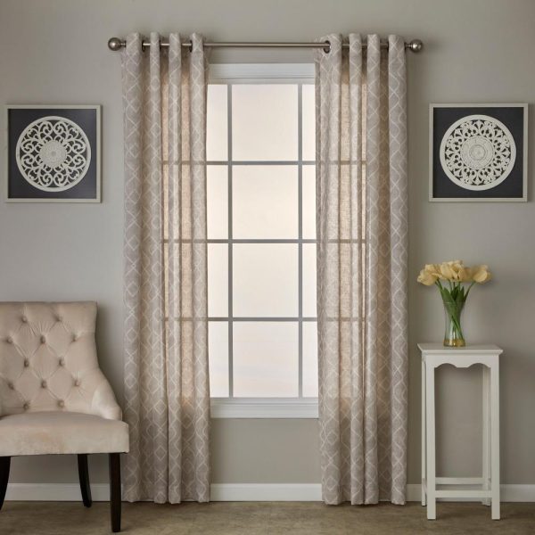 SKL Home By Saturday Knight Ltd Chainlink Window Curtain Panel - Linen - 图片 3