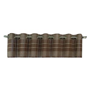 Versailles' Bamboo Wood Grommet Top Valance 72 x 12 Walnut