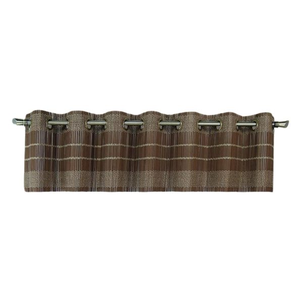 Versailles' Bamboo Wood Grommet Top Valance 72 x 12 Walnut