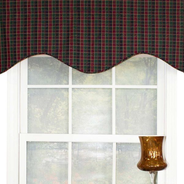 RLF Home Tammy Corded Cornice 100% Cotton with Fully Lined 3 Rod Pocket Valnance for Windows 50 x 17 Grape - 图片 5